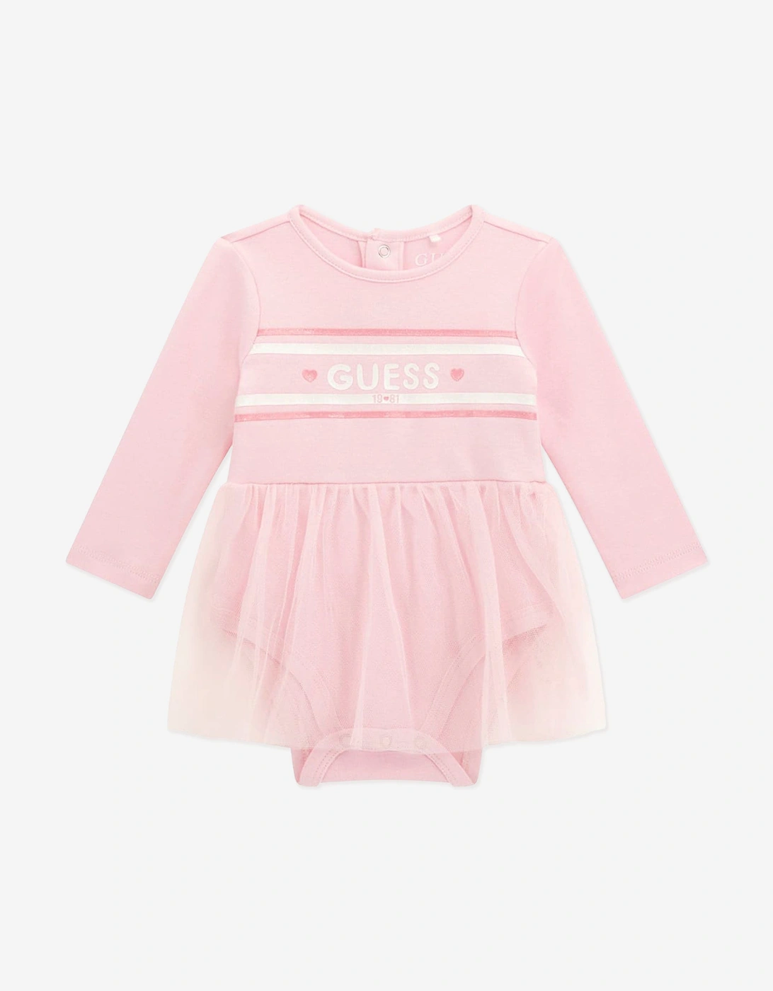 Baby Girls Bodysuit Dress in Pink, 5 of 4