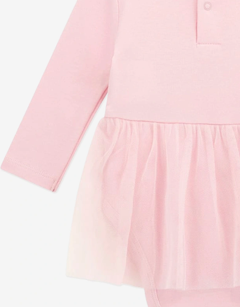 Baby Girls Bodysuit Dress in Pink