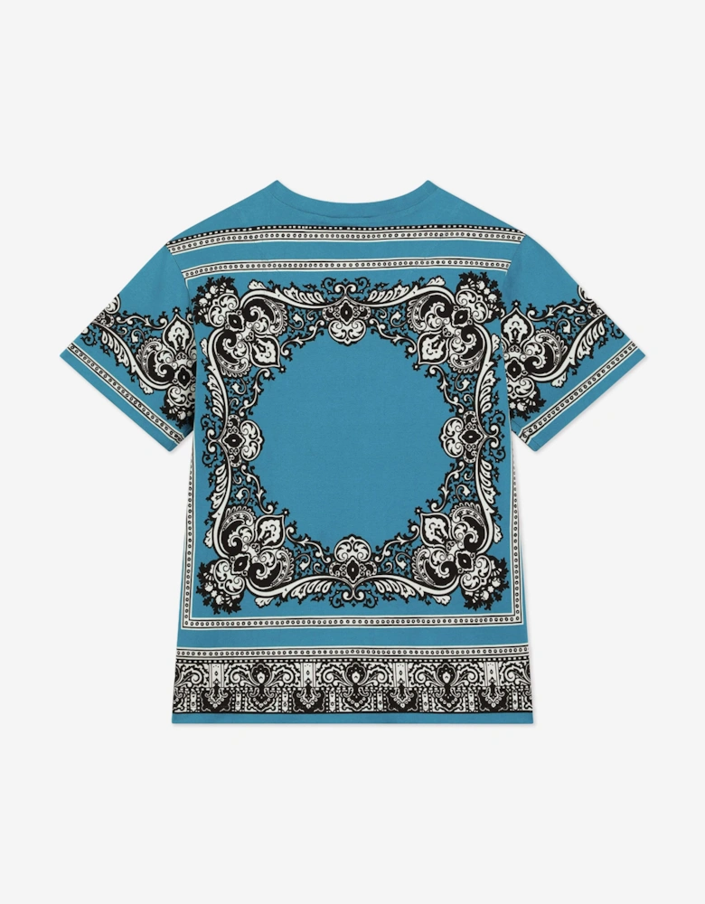 Boys Bandana Print T-Shirt in Blue