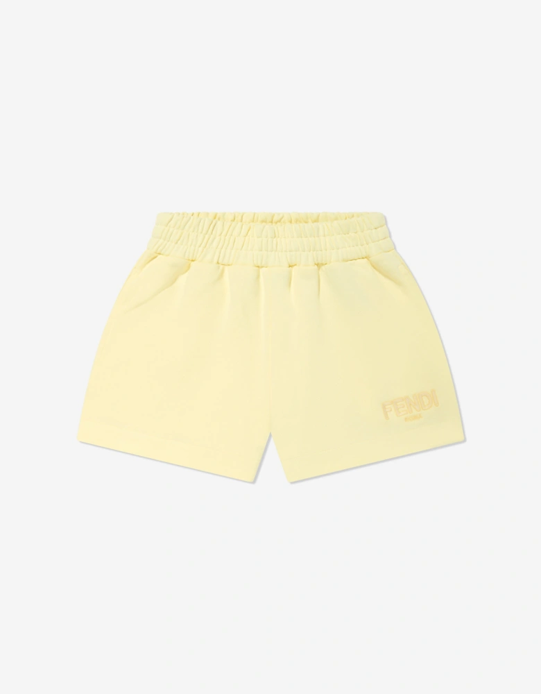 Girls Logo Shorts in Yellow