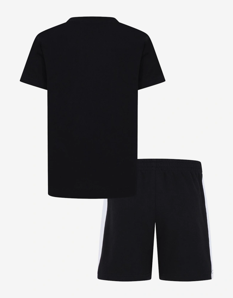 Boys Basketball Fire Short Set in Black
