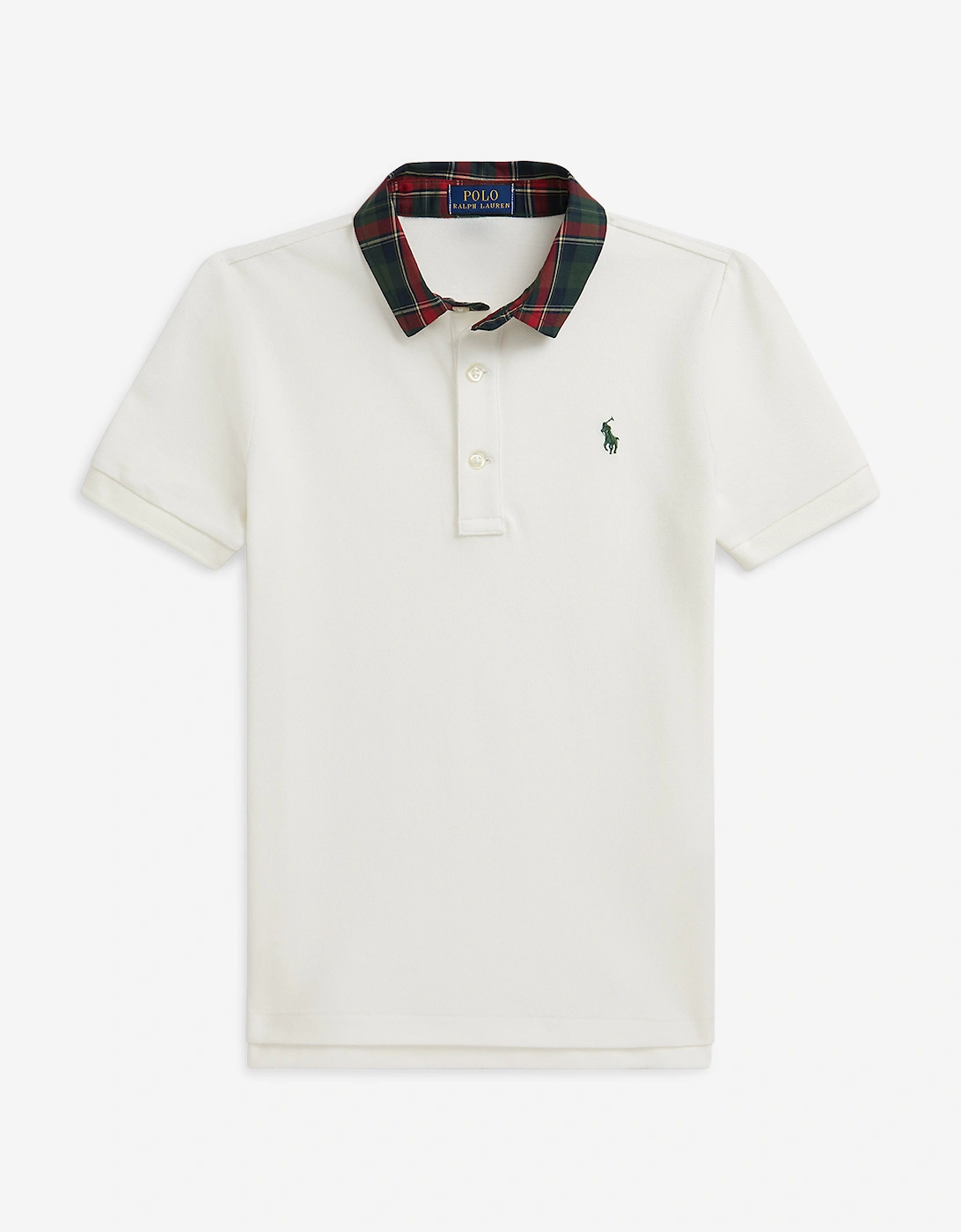 Boys Logo Polo Shirt in Ivory, 6 of 5