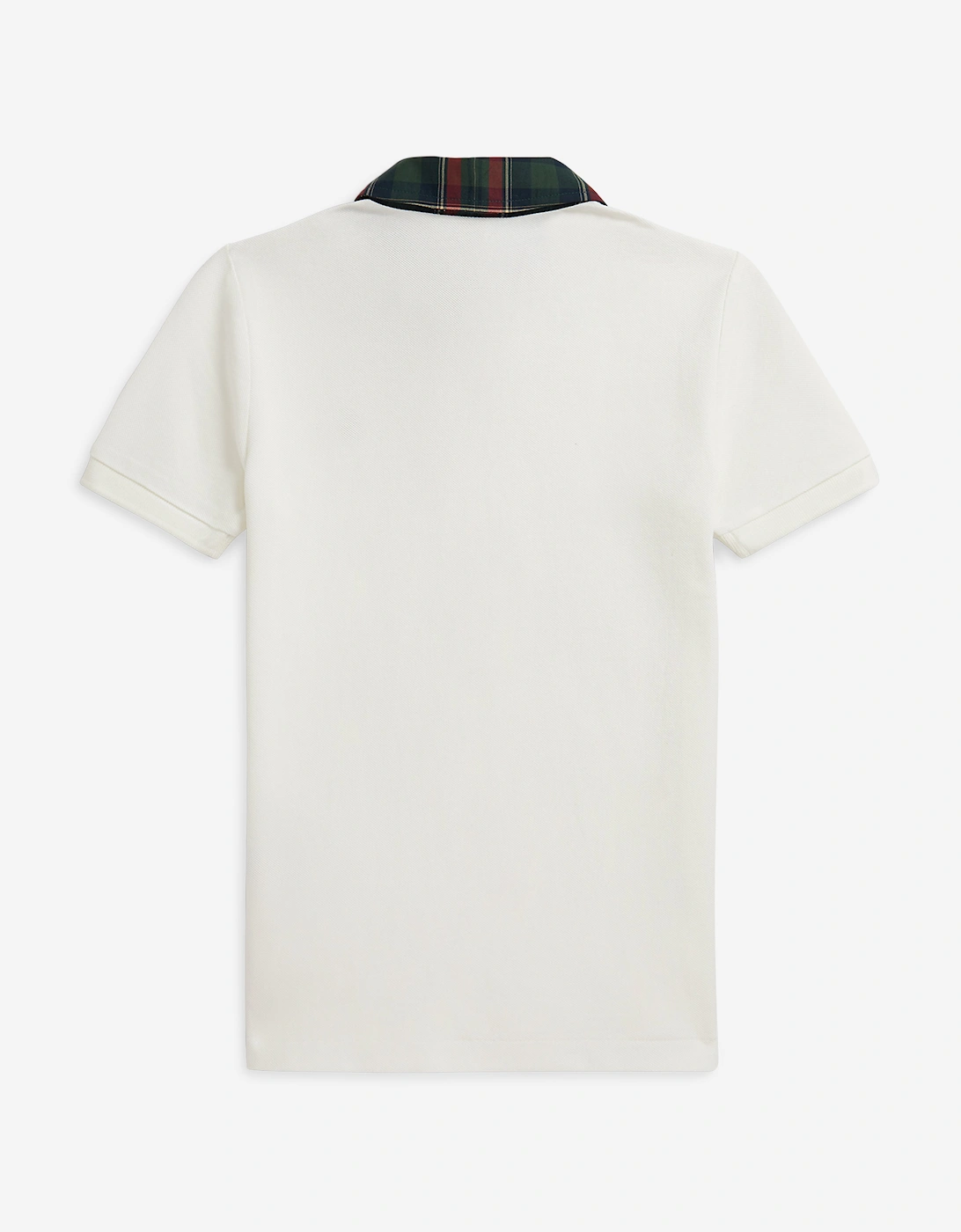 Boys Logo Polo Shirt in Ivory