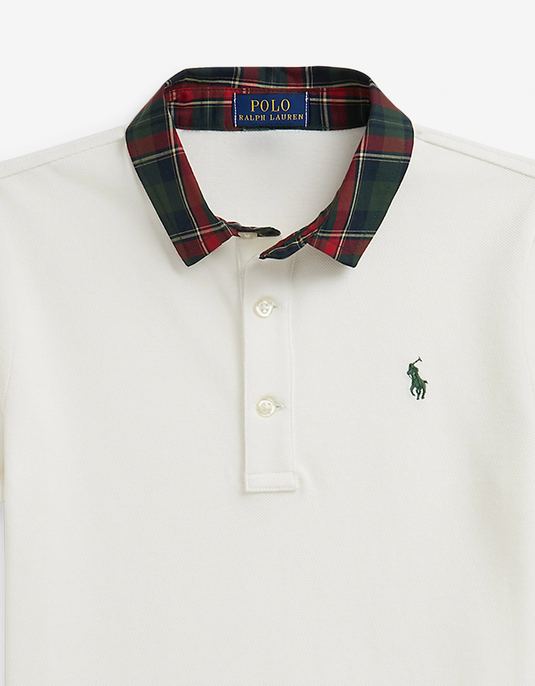 Boys Logo Polo Shirt in Ivory