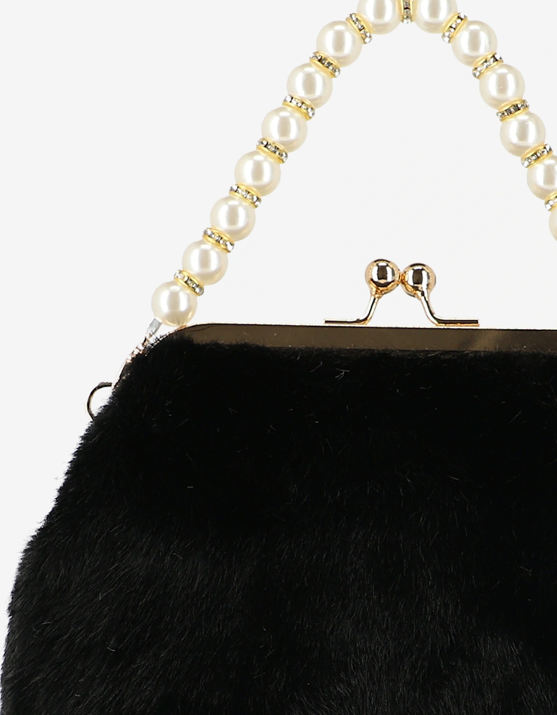 Angels Face Girls Hope Faux Fur Bag in Black