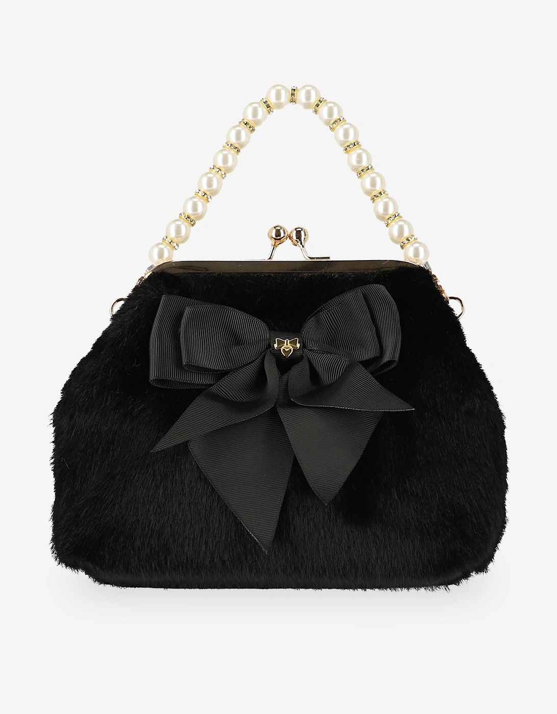 Angels Face Girls Hope Faux Fur Bag in Black, 5 of 4