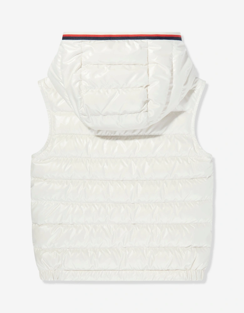 Boys Down Padded Dorcas Gilet in ivory