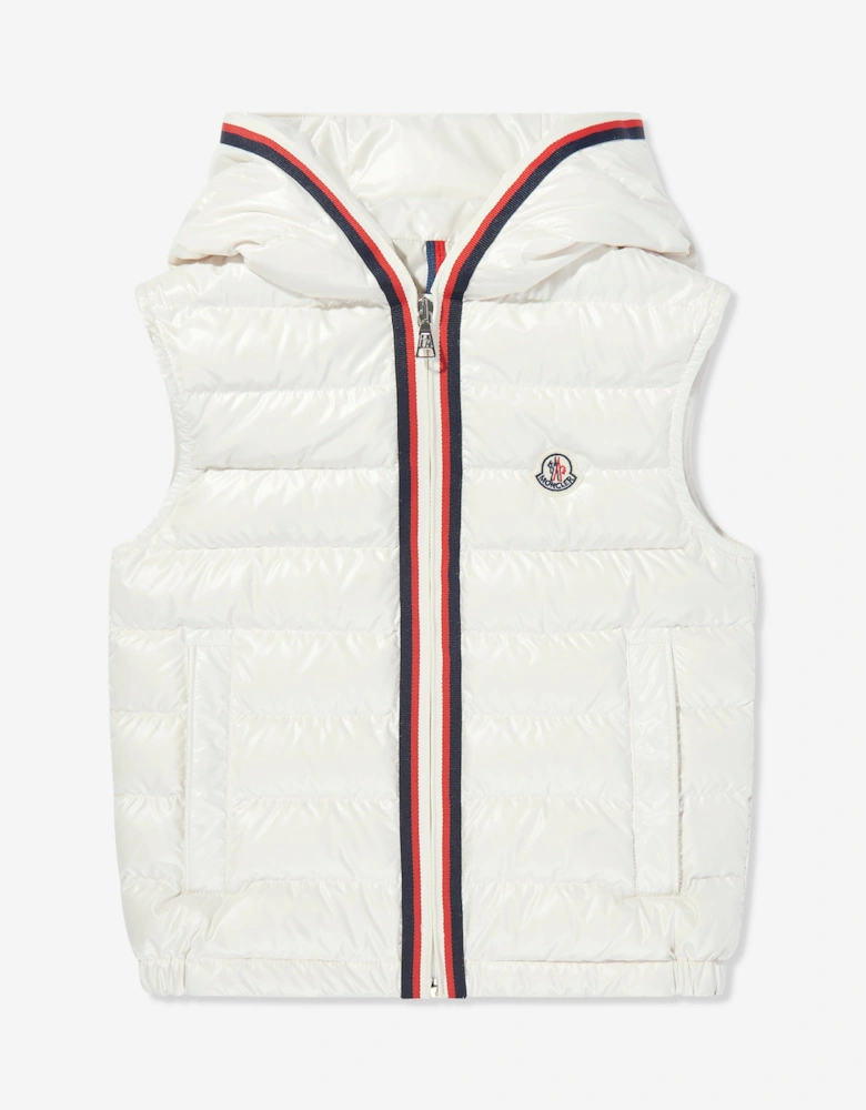 Boys Down Padded Dorcas Gilet in ivory