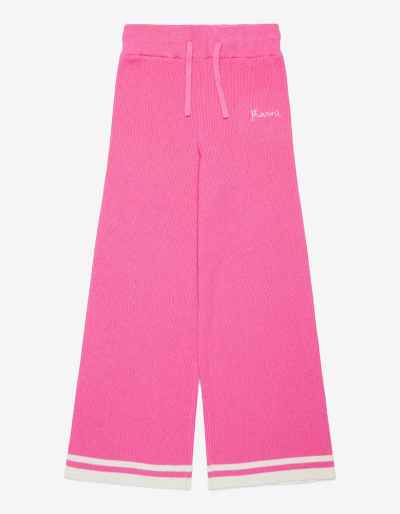 Girls Knitted Trousers in Pink