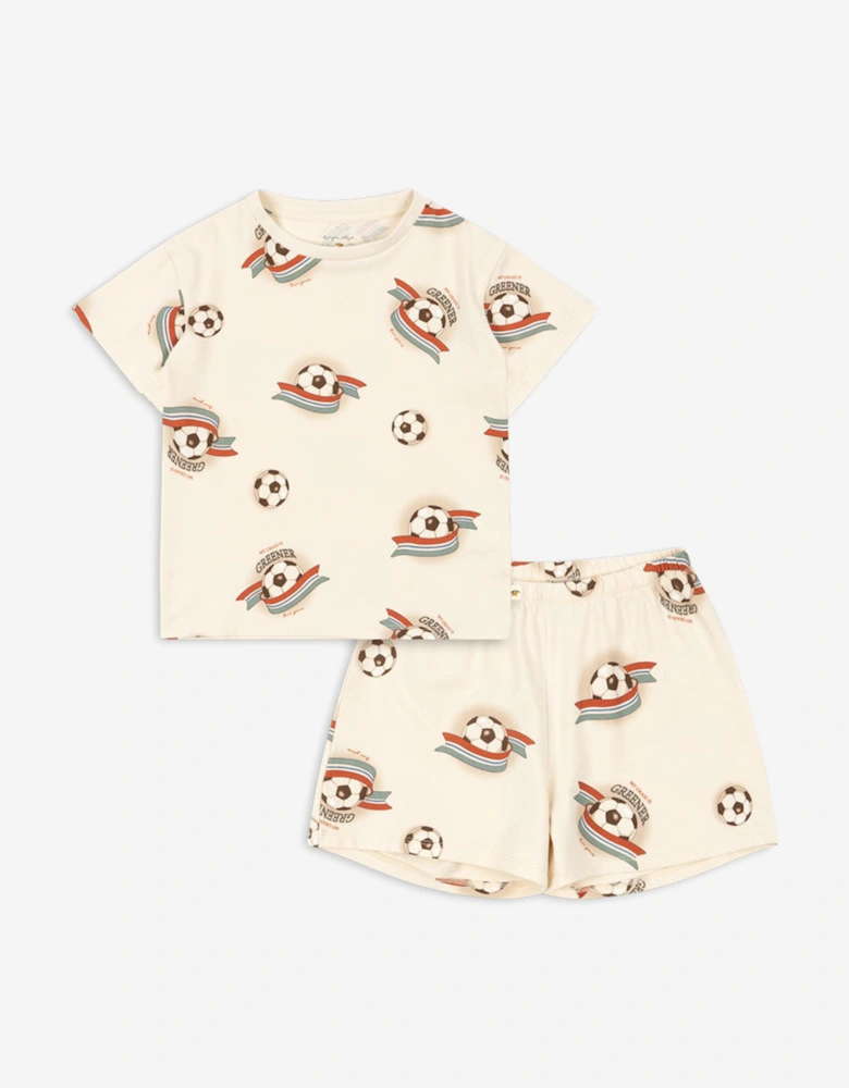 Boys Kick It Short Set in Ivory