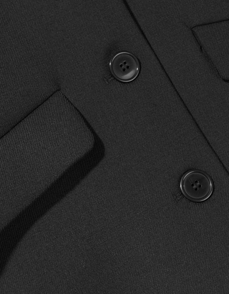MM6 Kids Wool Back Logo Coat