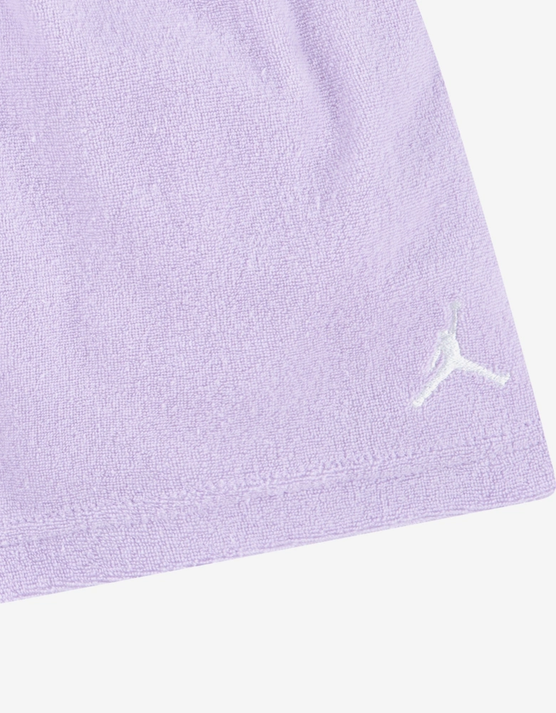 Boys Terry Cloth Camp Short Set in Purple