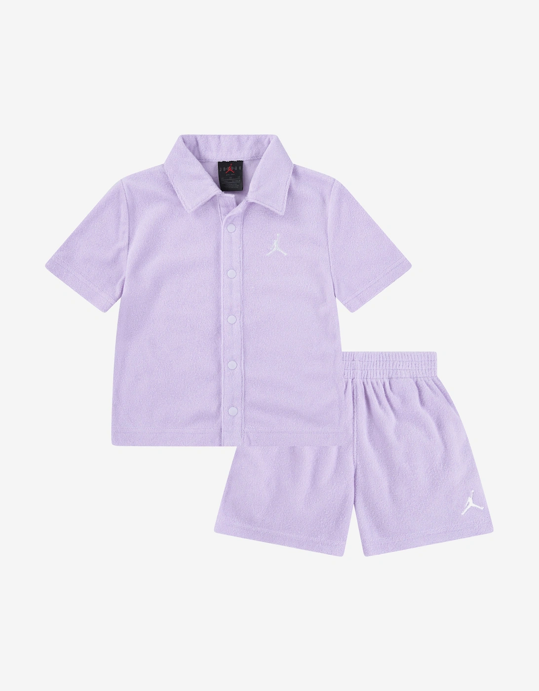 Boys Terry Cloth Camp Short Set in Purple, 5 of 4