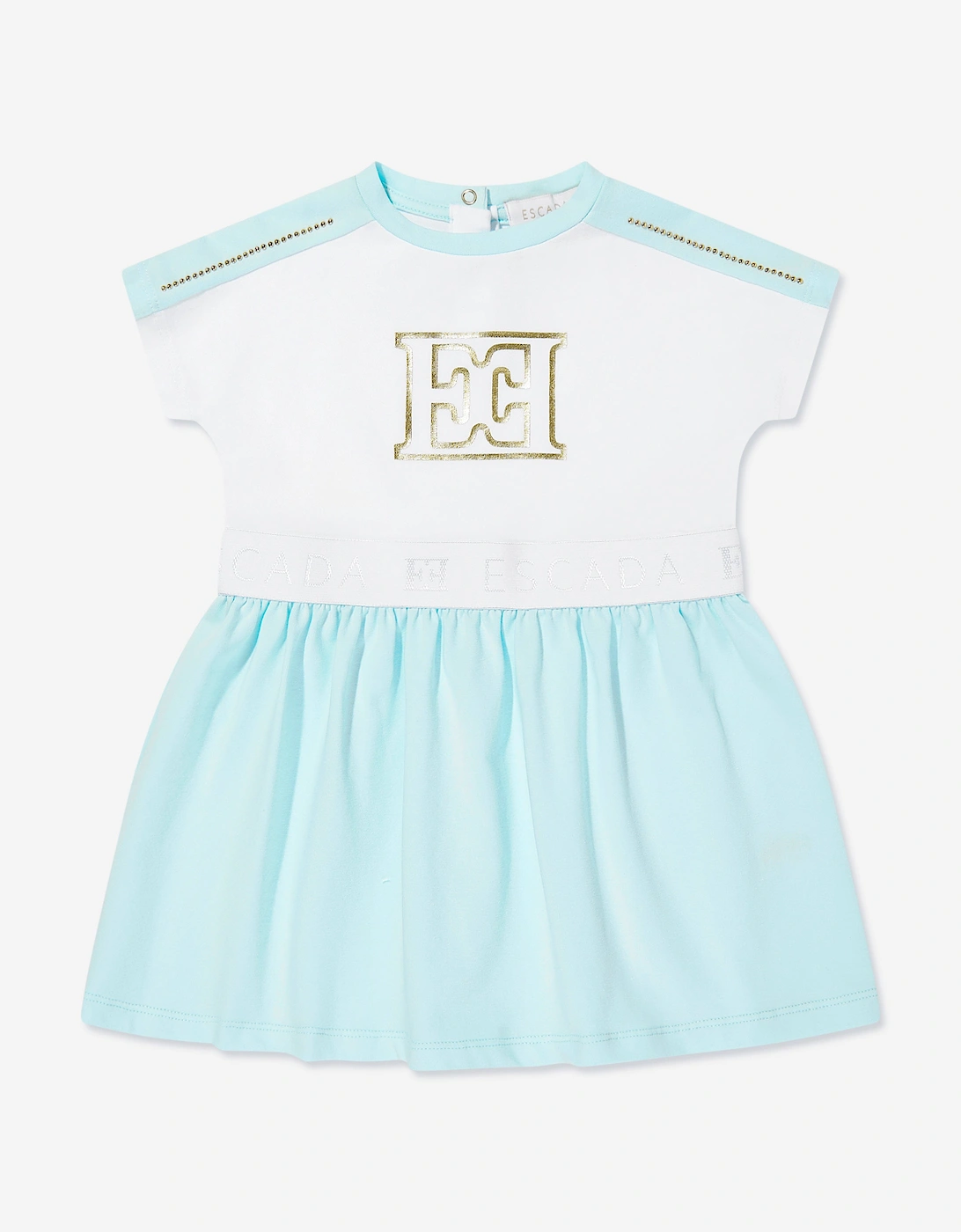 Baby Girls Logo Dress in White, 5 of 4