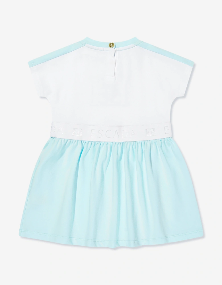 Baby Girls Logo Dress in White