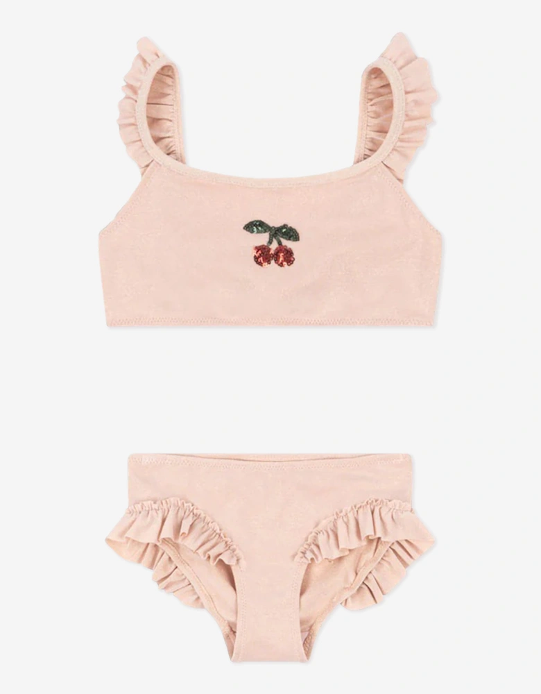 Girls Jade Cherry Bikini in Pink