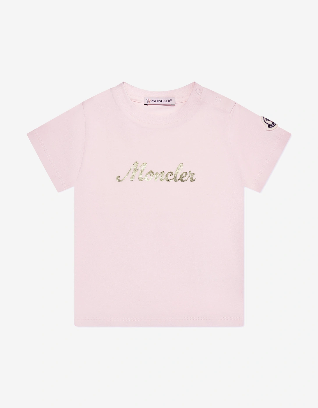 Enfant Baby Girls Logo T-Shirt in Pink, 5 of 4