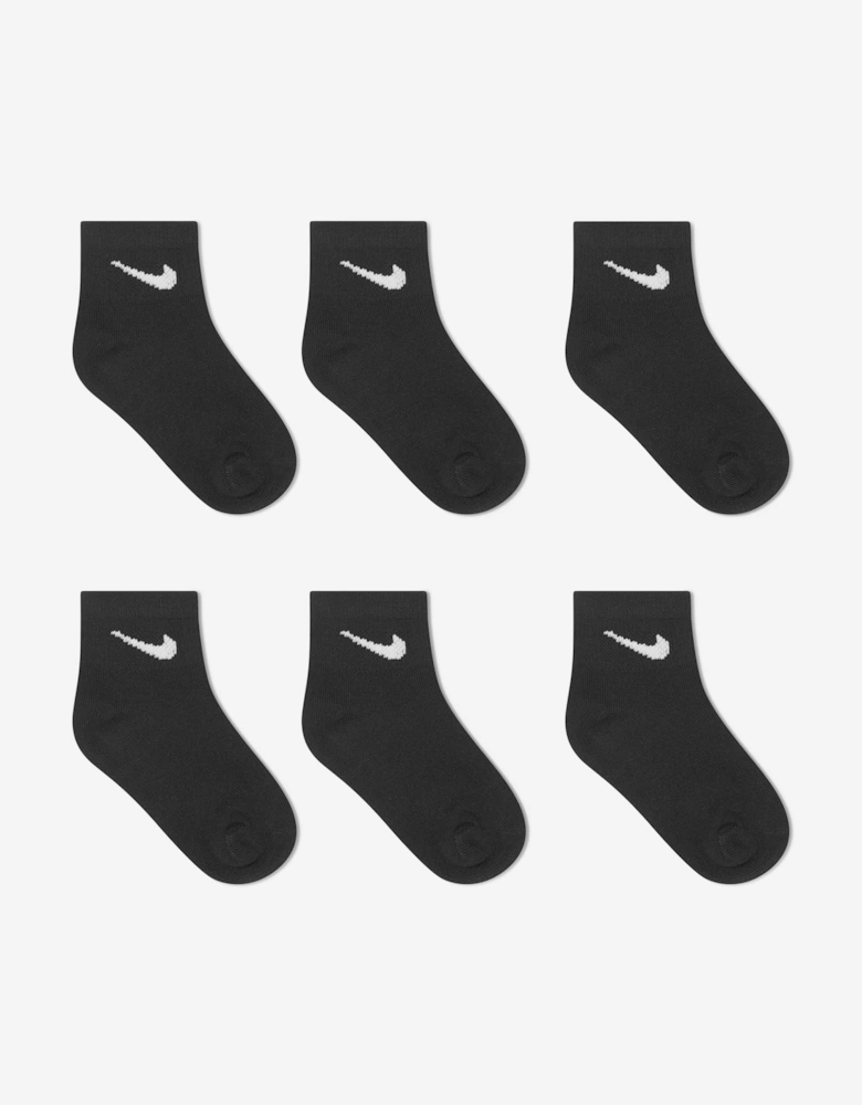 Kids 6 Pack Socks Set in Black