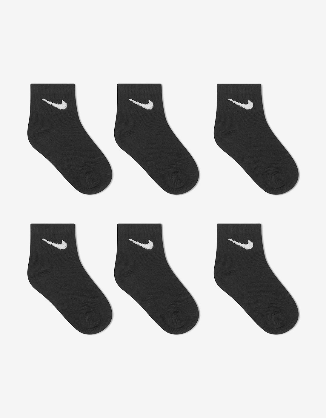 Kids 6 Pack Socks Set in Black, 5 of 4