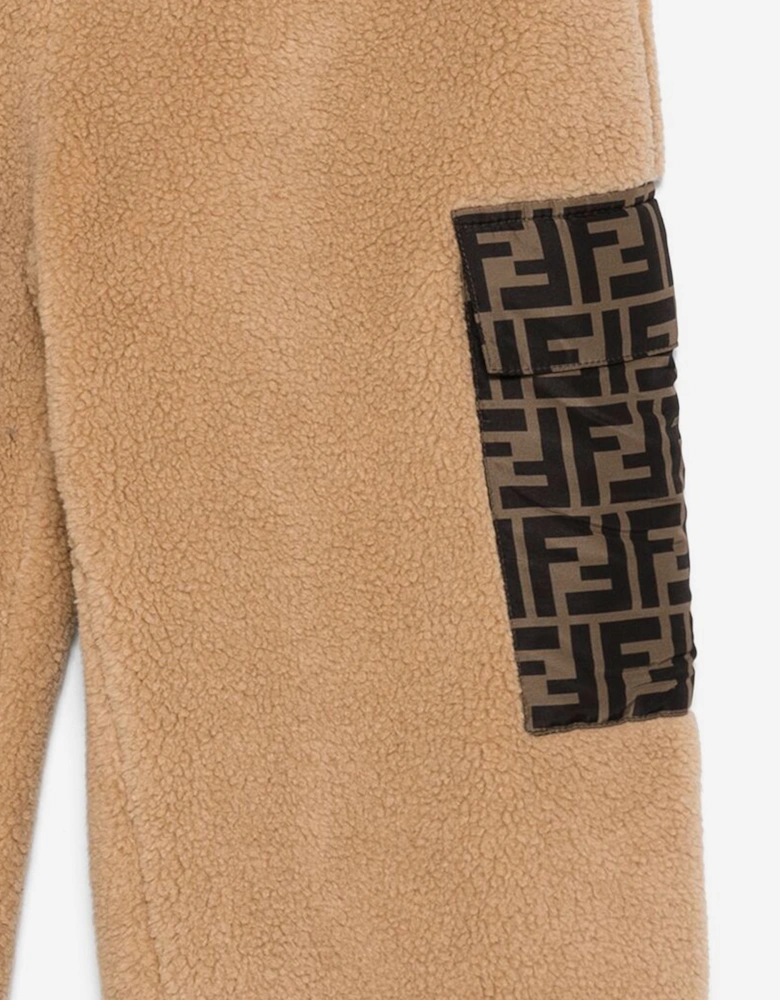 Kids Teddy Joggers in Beige