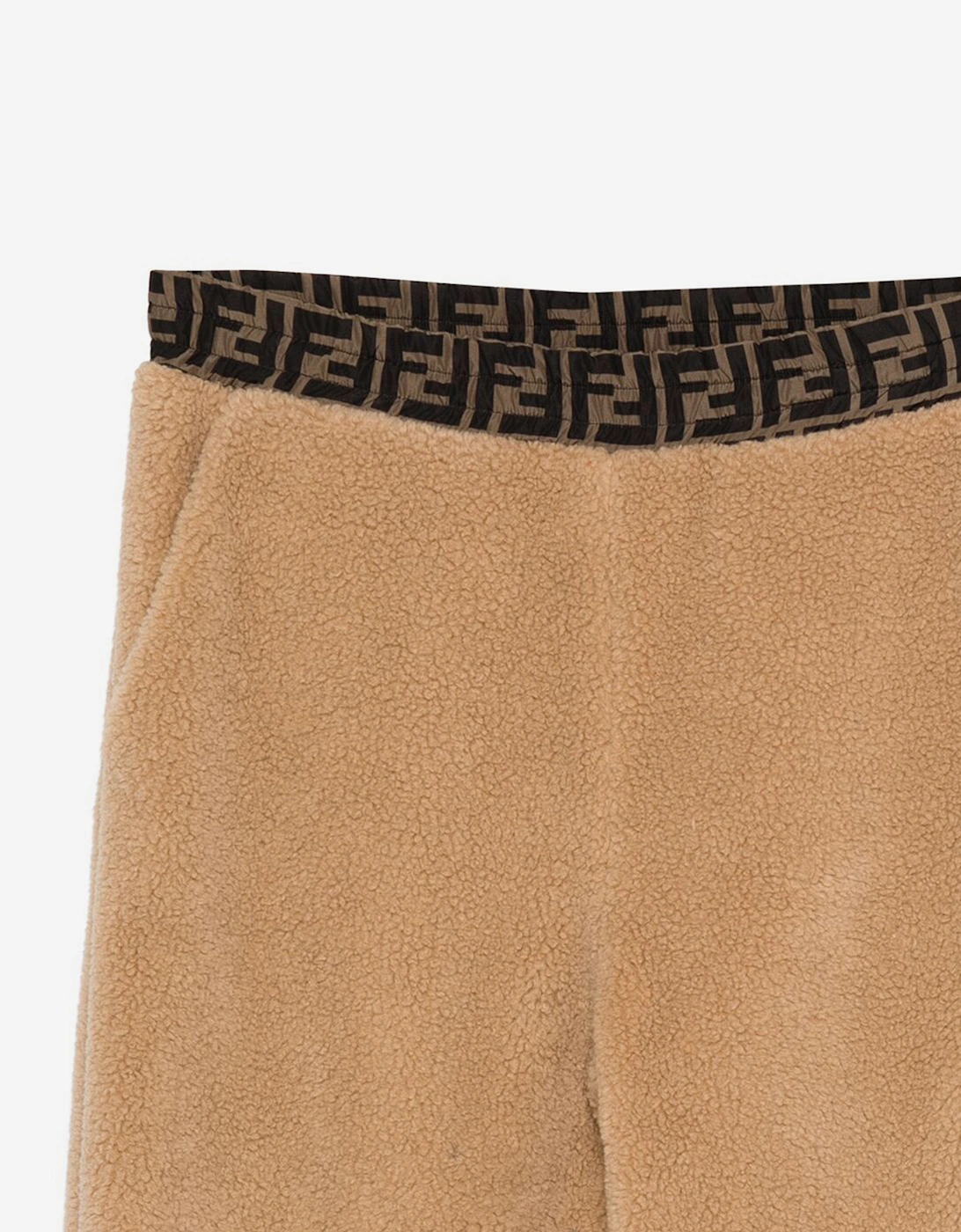 Kids Teddy Joggers in Beige