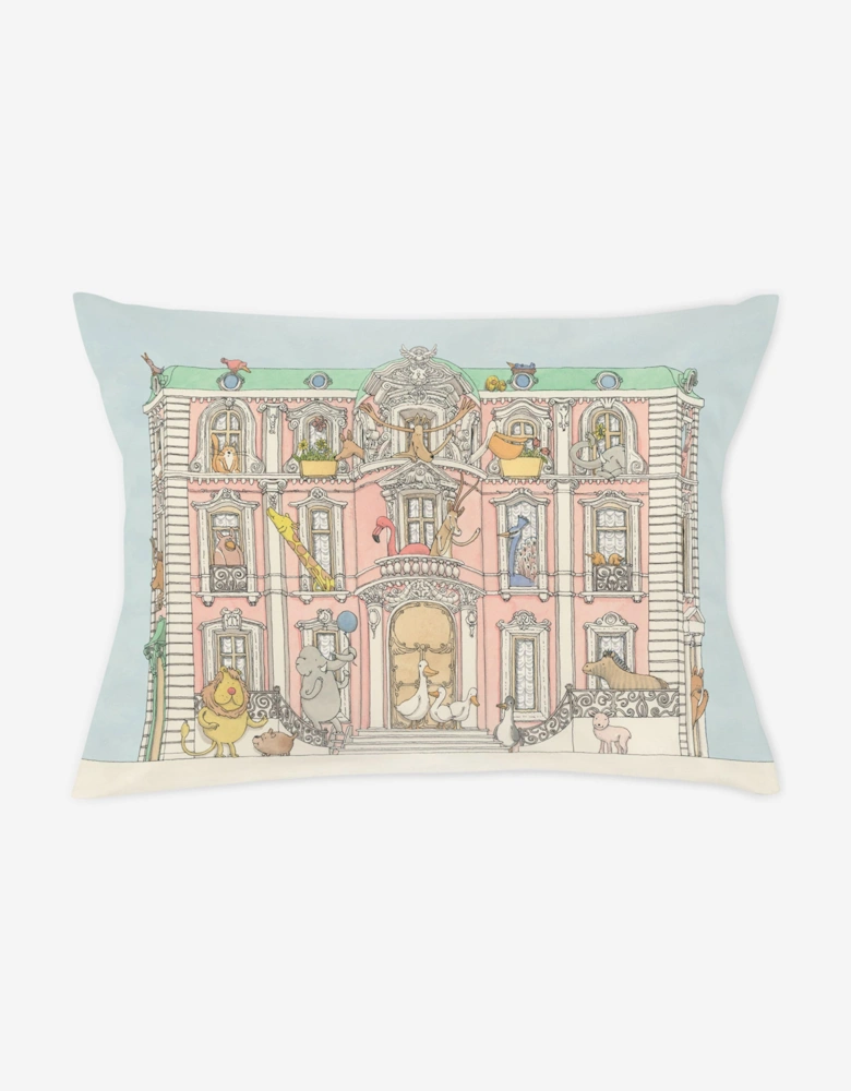 Baby Satin Monceau Mansion Pillow Cover in Blue (40cm)