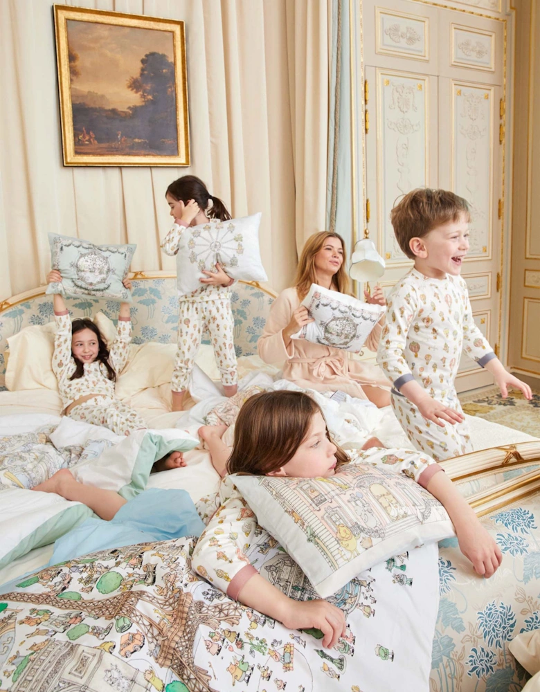 Baby Satin Monceau Mansion Pillow Cover in Blue (40cm)