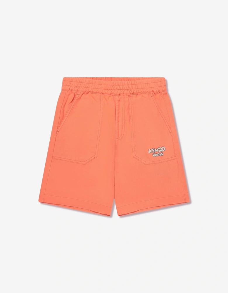 Boys Logo Bermuda Shorts in Red