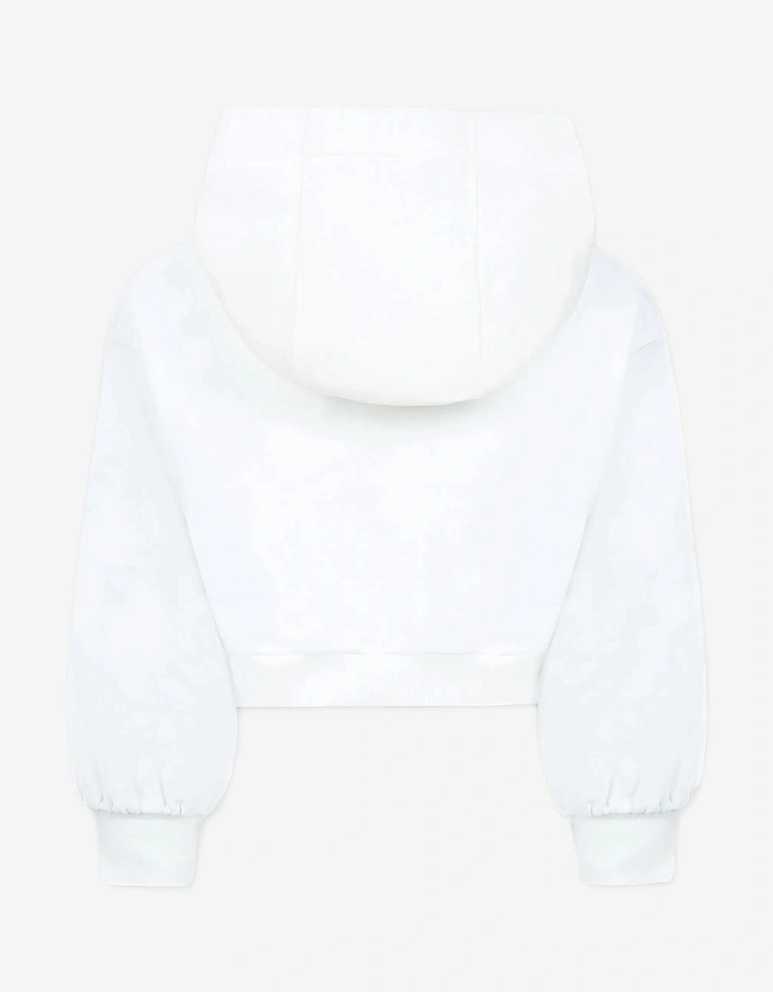 Girls Cropped Hoodie in White