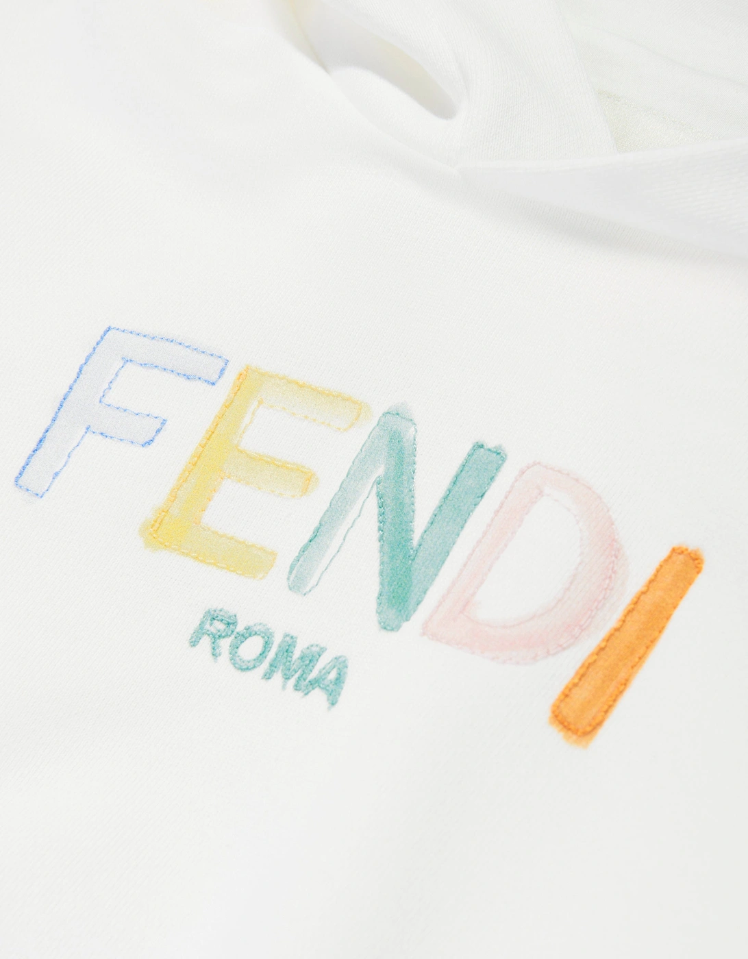 Girls Cropped Hoodie in White