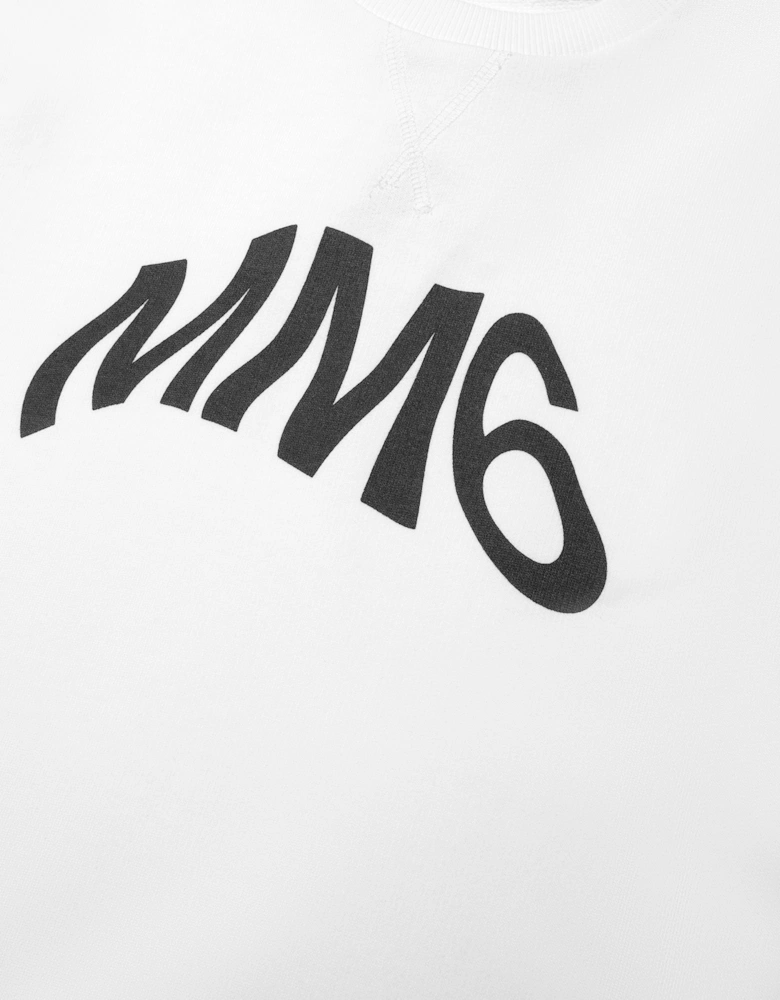 MM6 Kids Logo T-Shirt Dress In White