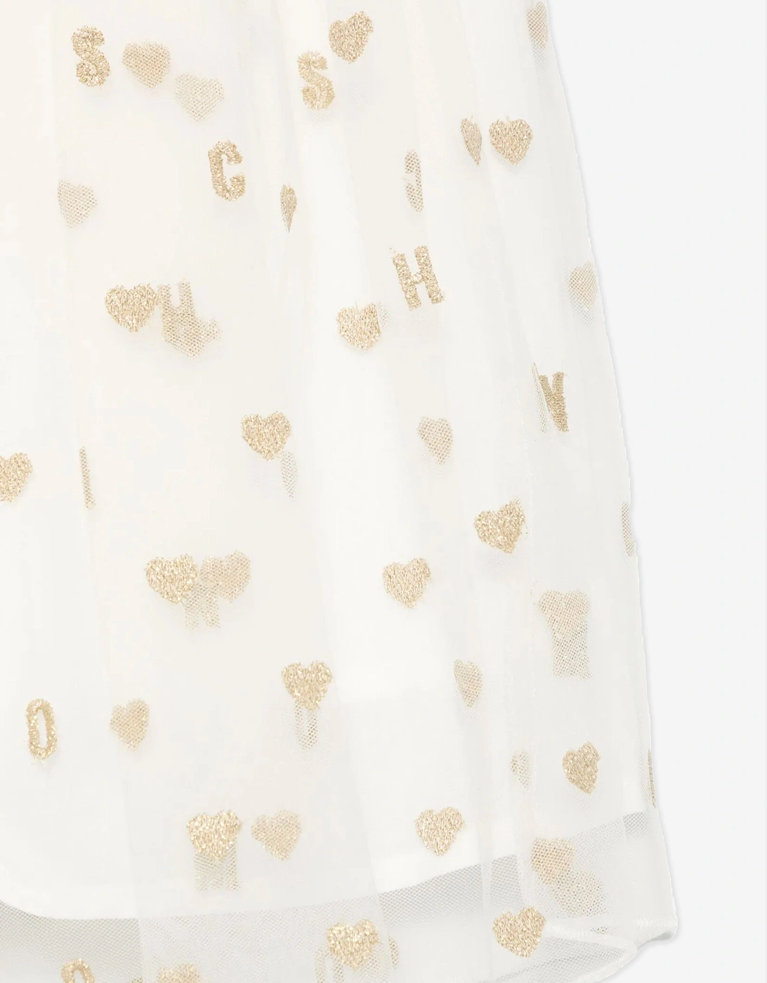 Girls Hearts Skirt in Ivory