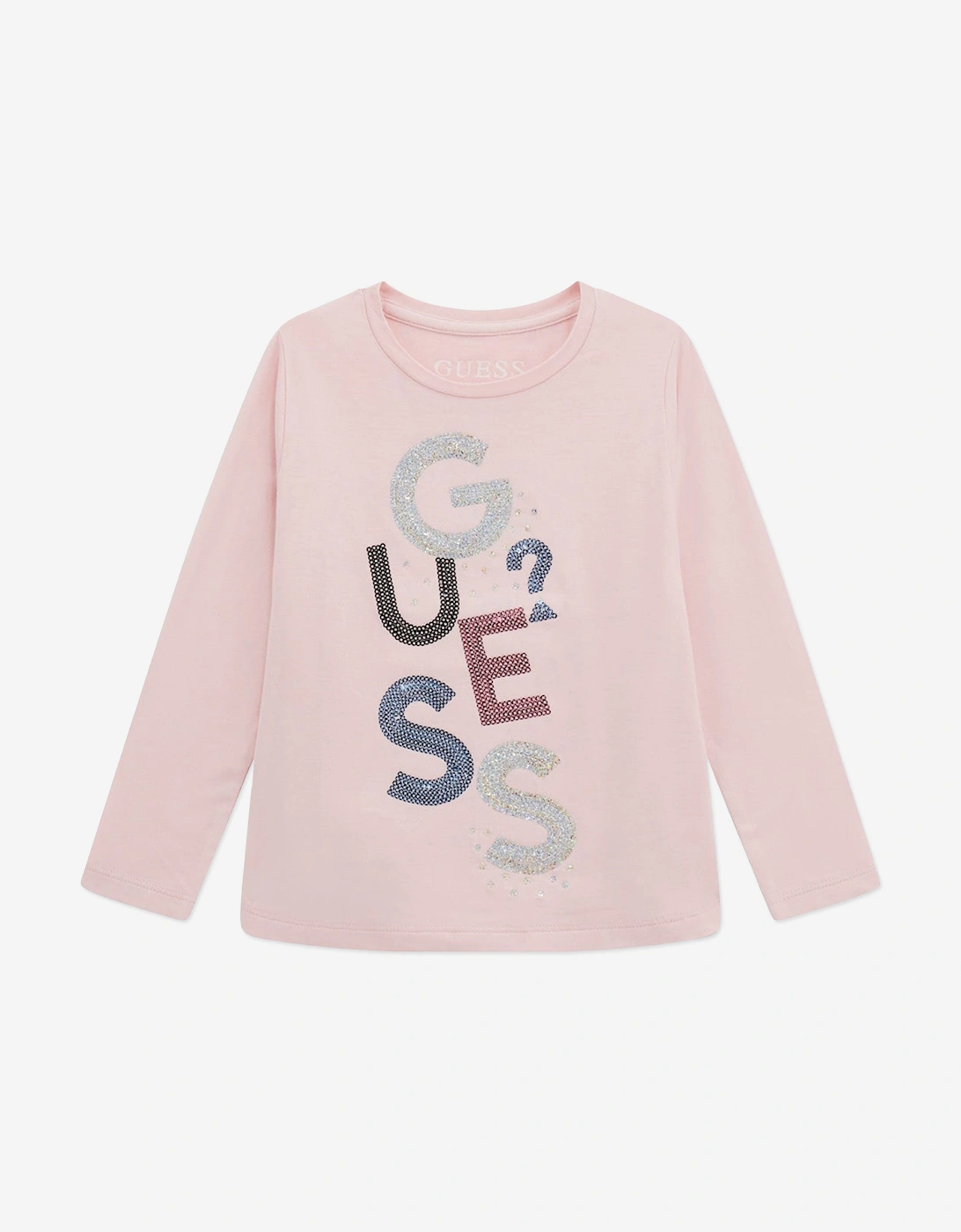 Girls Long Sleeve Logo T-Shirt in Pink, 5 of 4