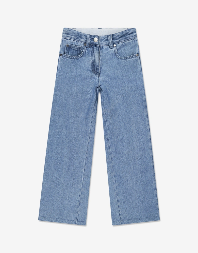 Girls Wide Leg Jeans in Blue