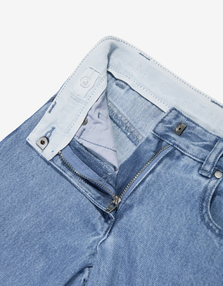 Girls Wide Leg Jeans in Blue