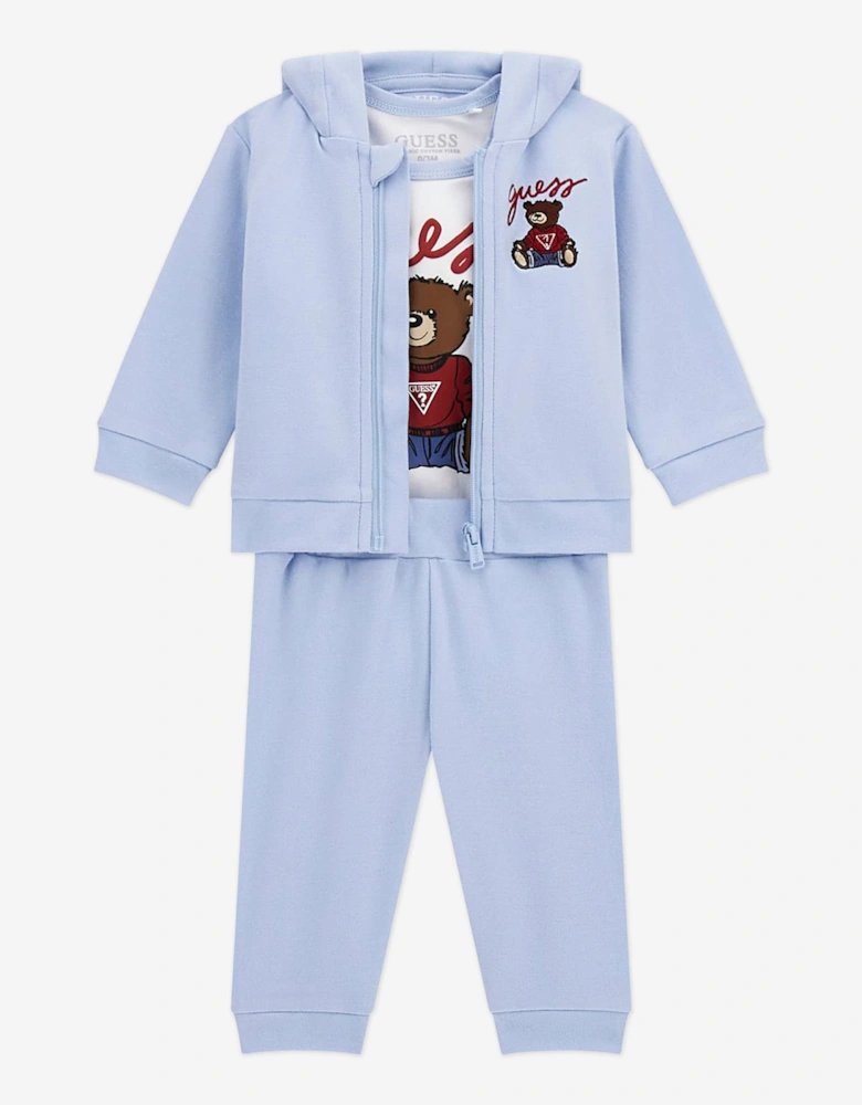 Baby Boys Teddy Bear Tracksuit Set in Blue