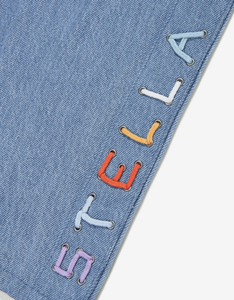 Girls Wide Leg Jeans in Blue