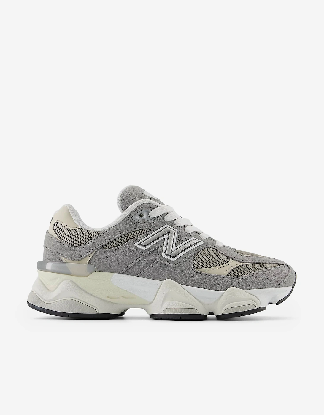 New Balance Girls Grey 'S 9060 Trainers In  Size 37 Kids