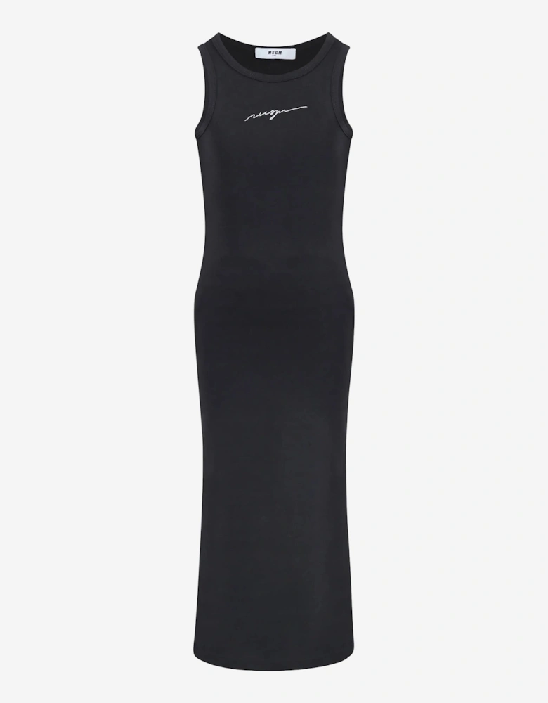 Girls Interlock Light Dress in Black