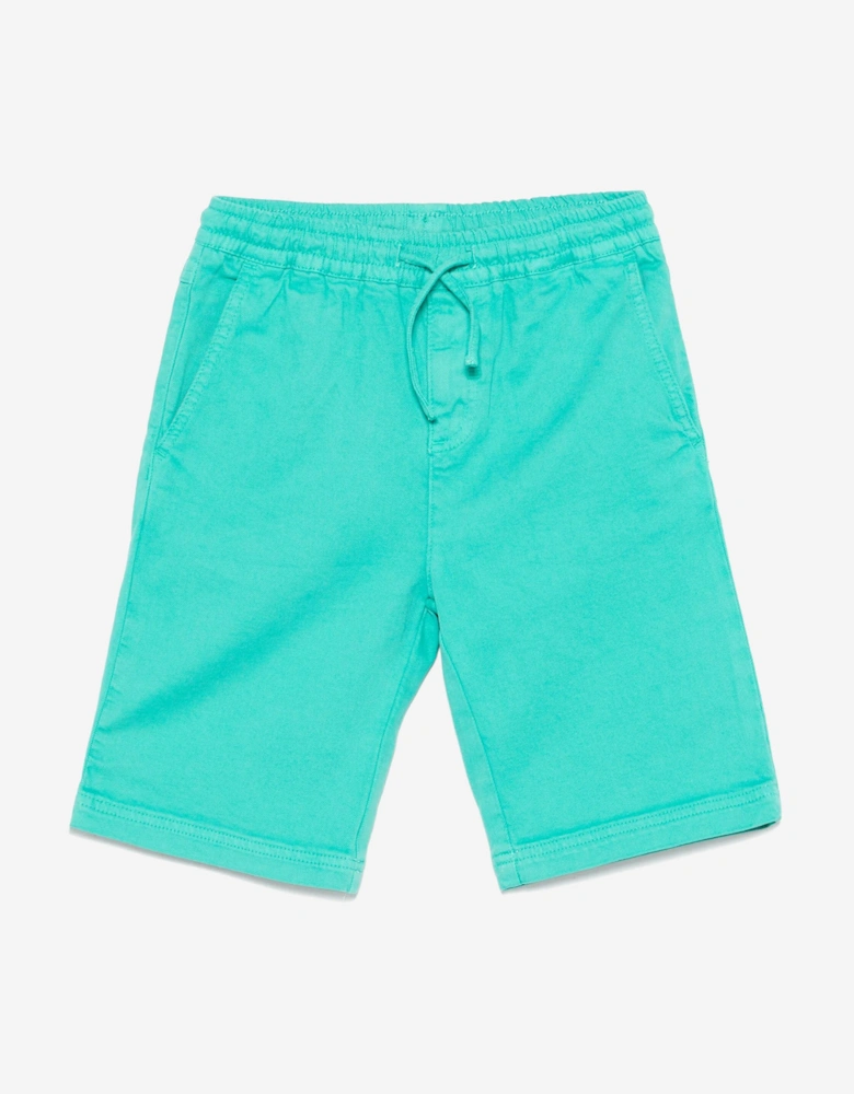 Boys Logo Shorts in Green