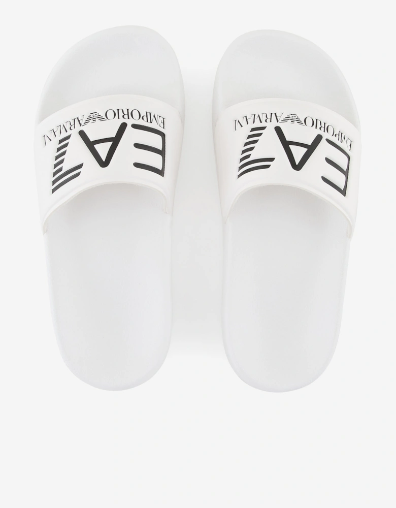 Boys Logo Sliders in White