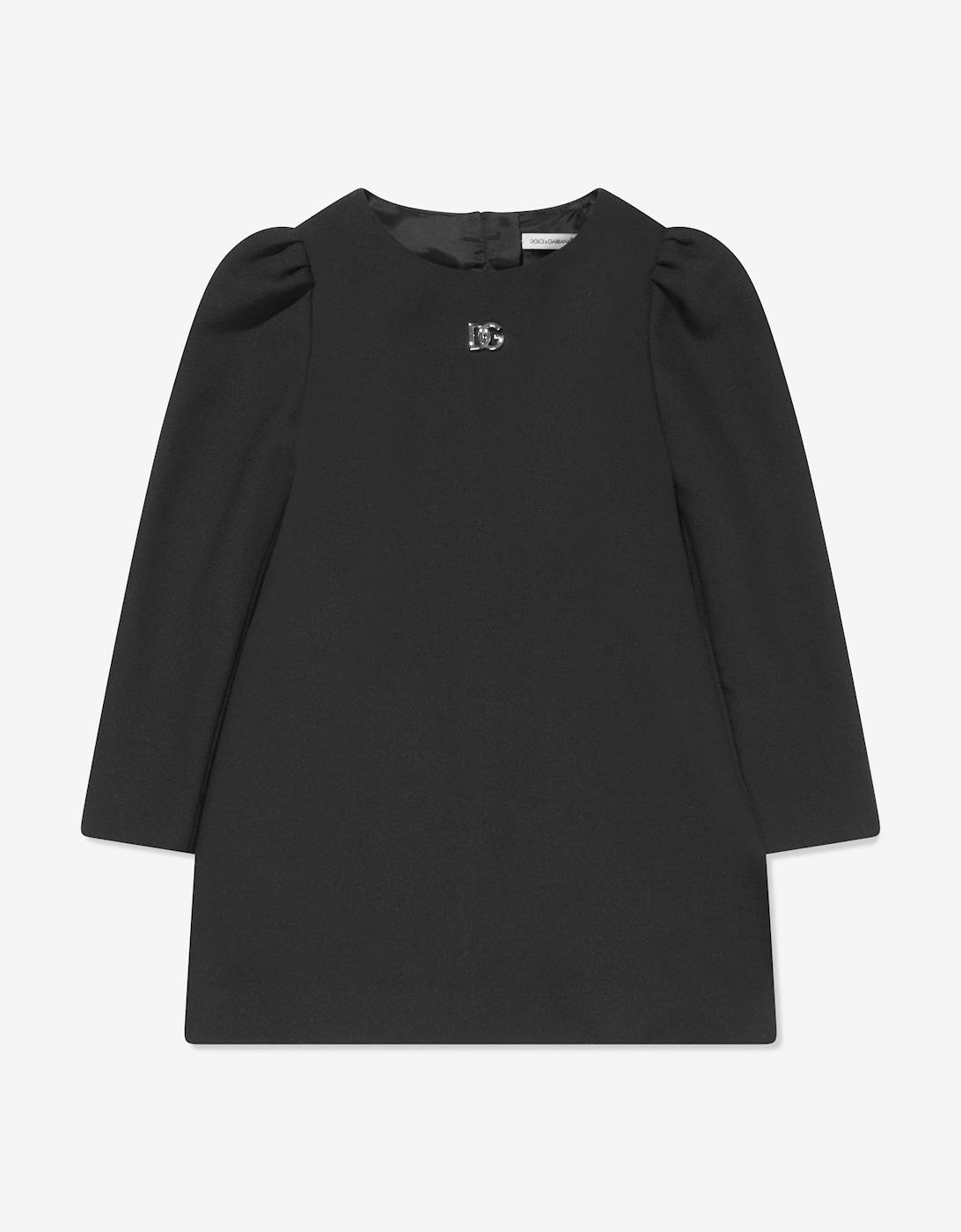 Girls Metal Logo Dress in Black, 6 of 5