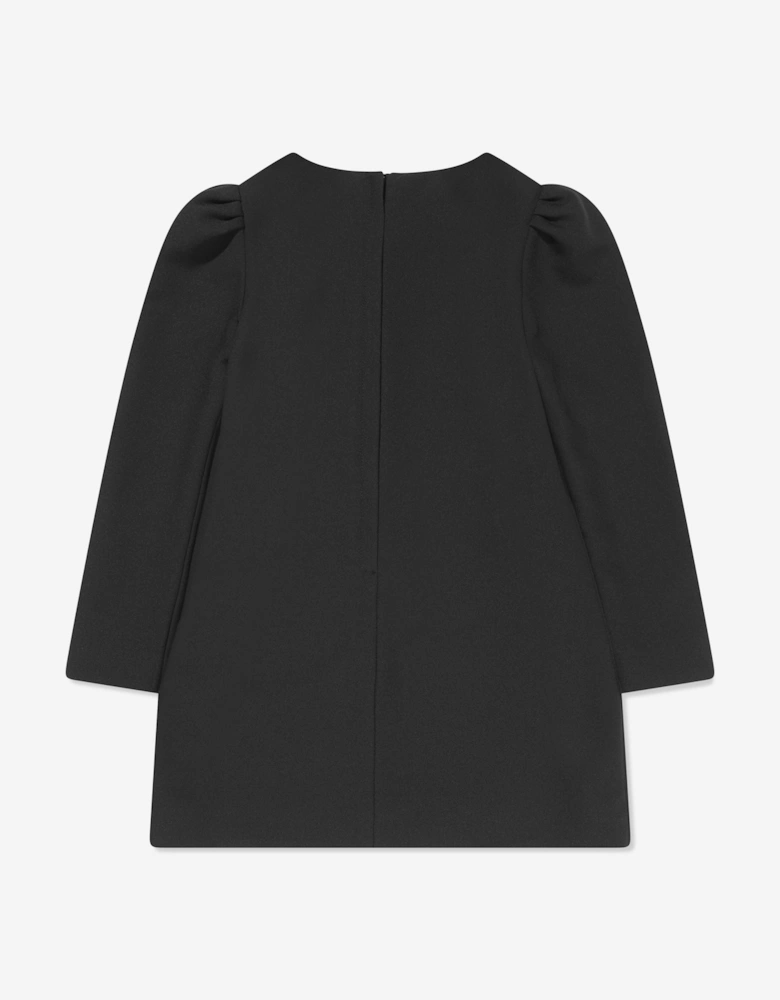 Girls Metal Logo Dress in Black