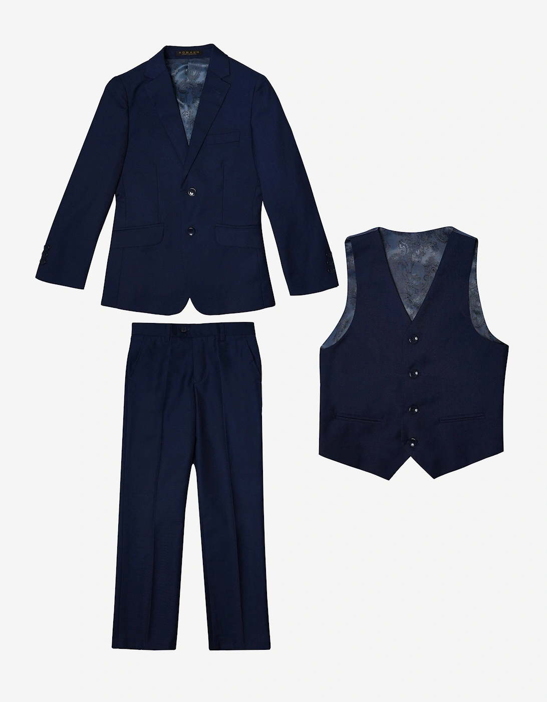 Romano Boys 3 Piece Suit in Blue