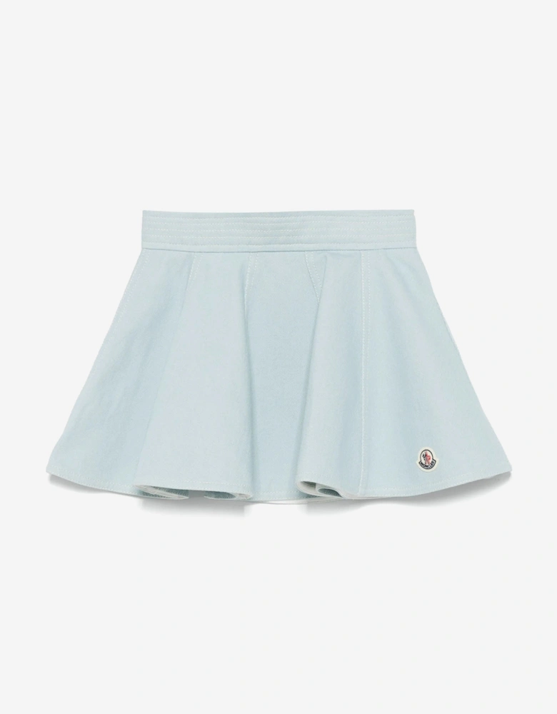 Girls Logo Zip Skirt in Blue