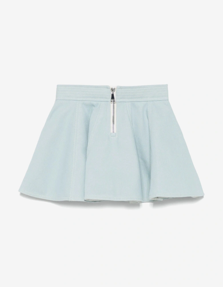 Girls Logo Zip Skirt in Blue