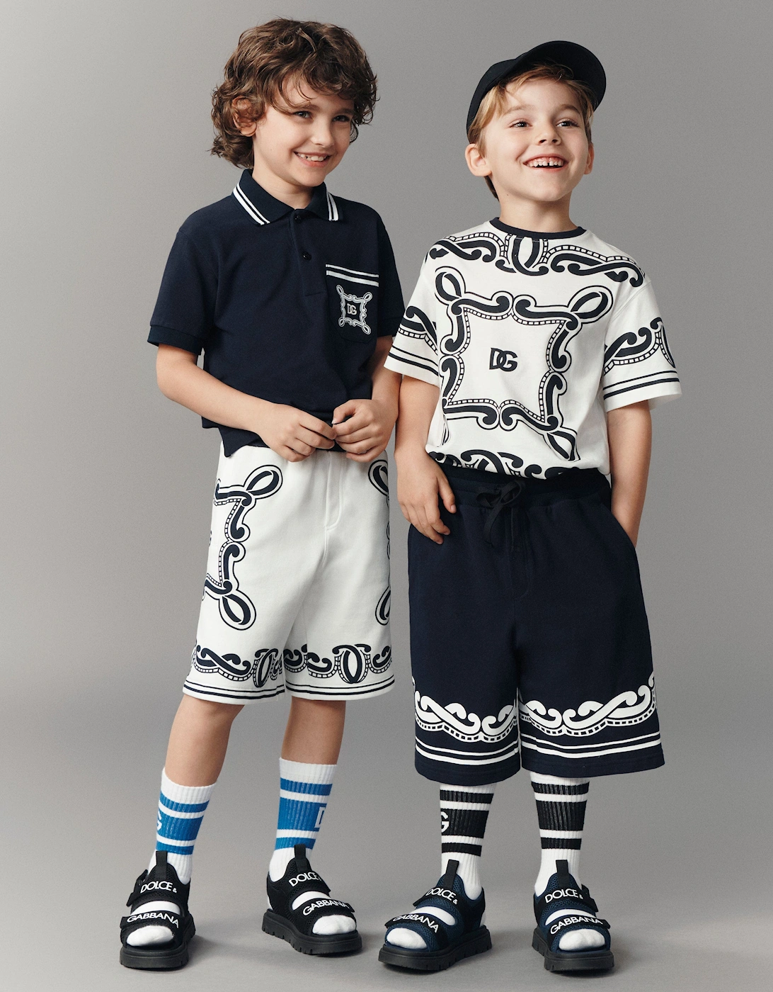 Boys Bandana Print Bermuda Shorts in White