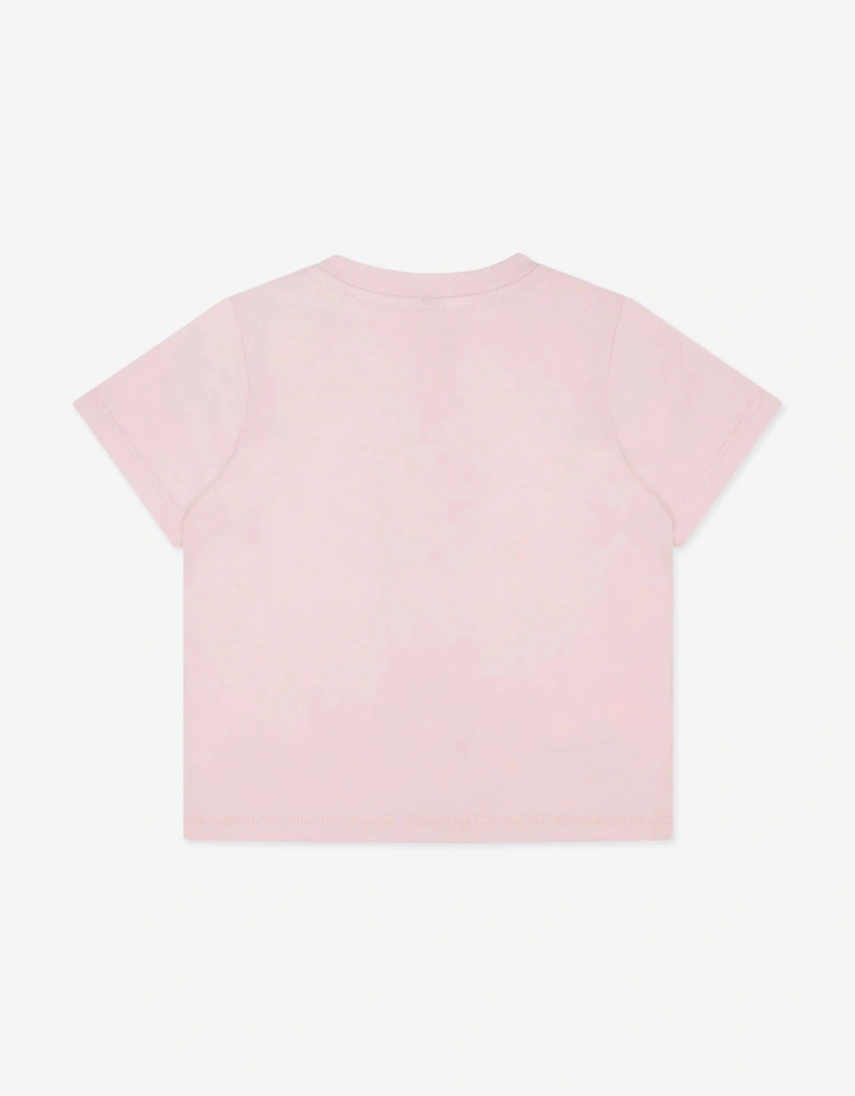 Baby Girls Ice Cream Logo T-Shirt in Pink