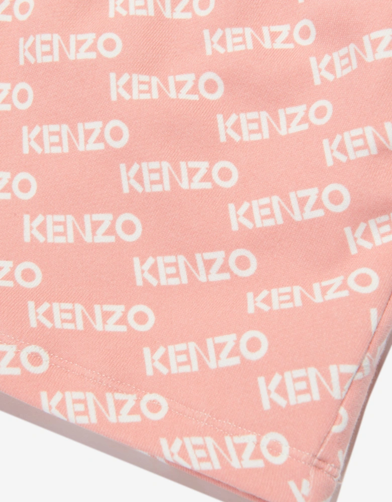 Girls Fleece Logo Skirt in Pink