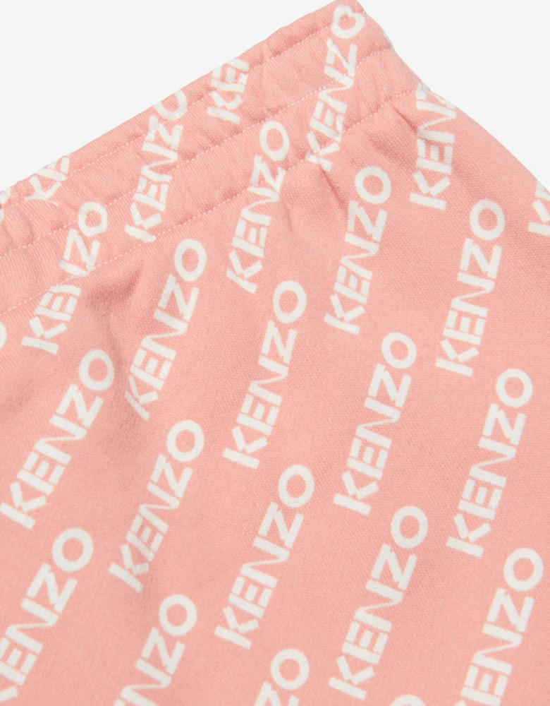 Girls Fleece Logo Skirt in Pink